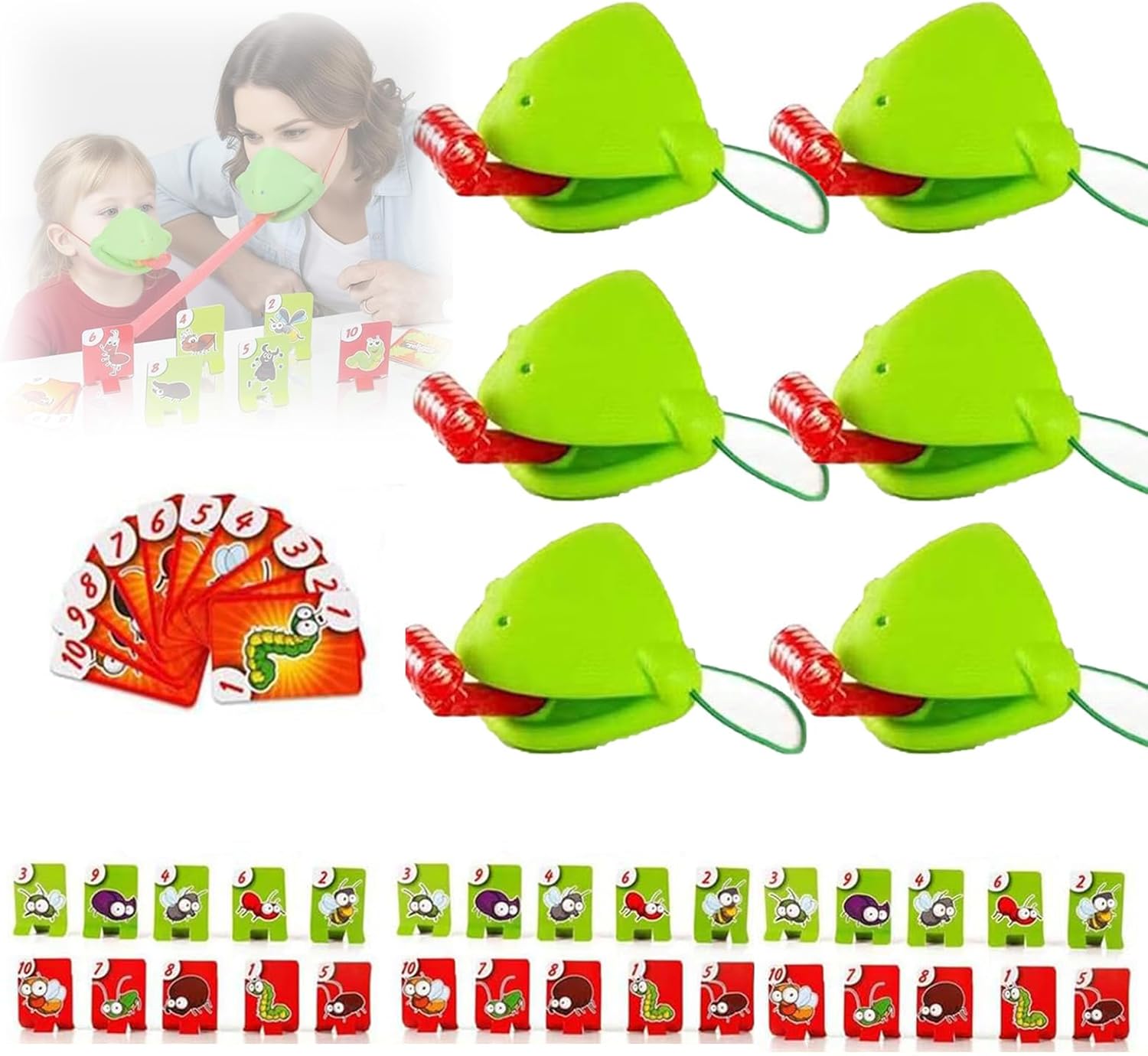 Party Games Engagement - 6 Set Chameleon Tongue Shooting Game,