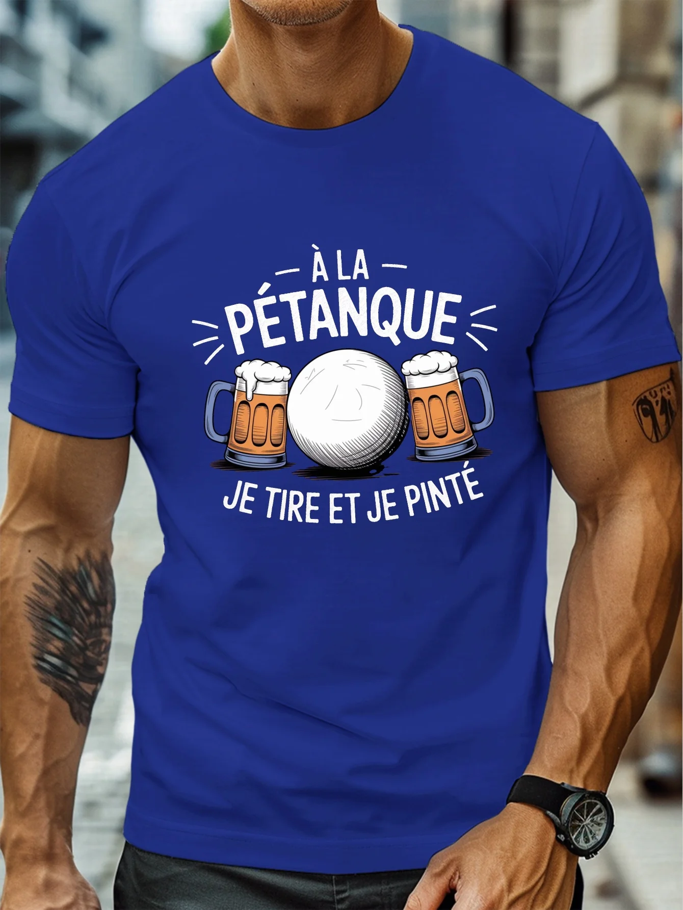 Fashion Men's Pétanque Beer Fu - Party Games Quotes Short recension och pris