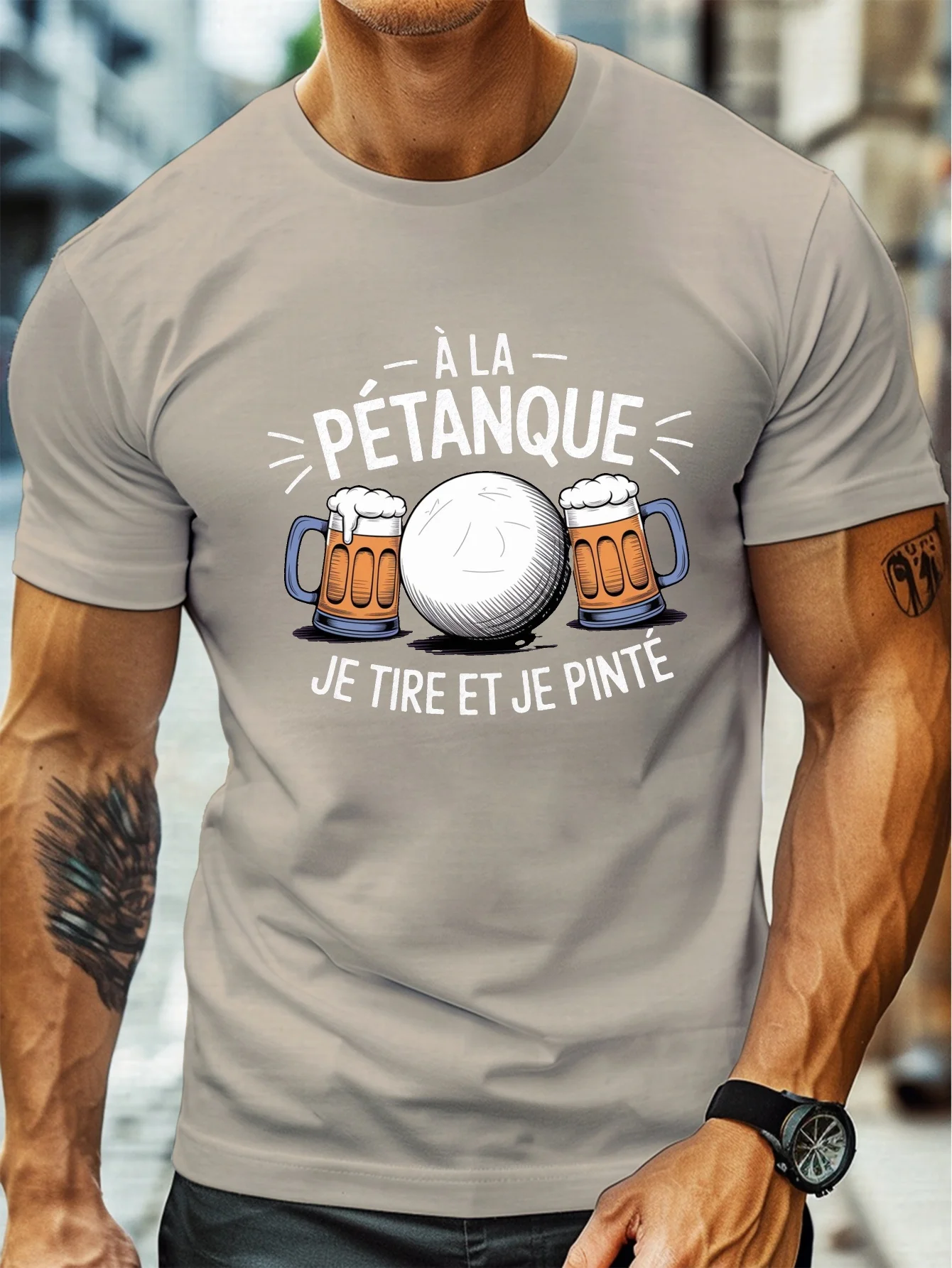 Fashion Men's Pétanque Beer Fu - Party Games Quotes Short recension och pris