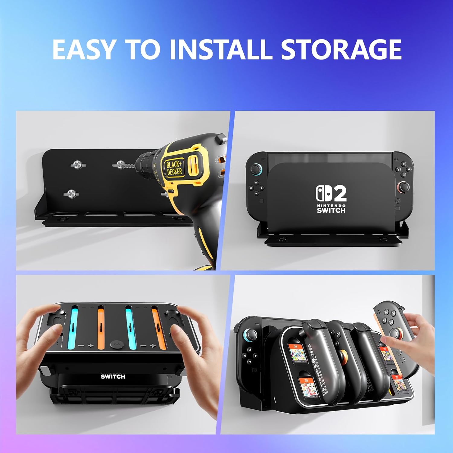 Wall Mount Charging Dock for N - Party Games Nintendo recension och pris