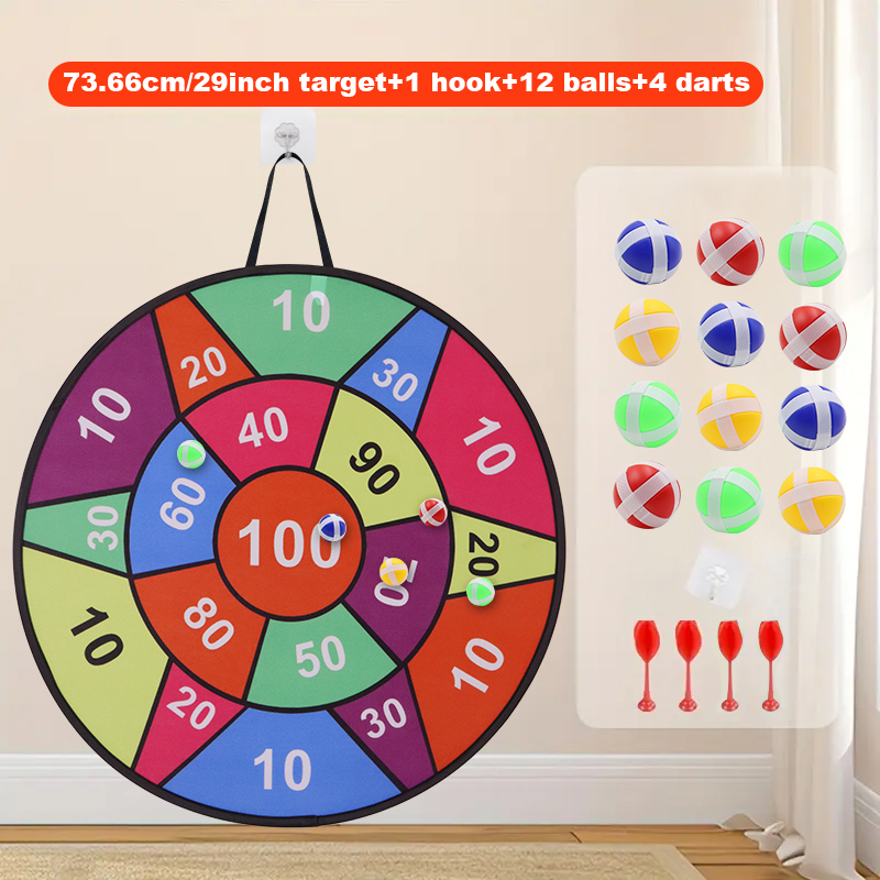 Sticky ball dart board -12 bal - Party Games Indoor For 6 12 Year Olds recension och pris