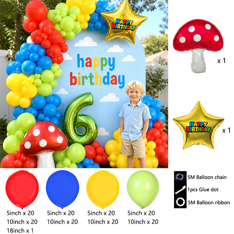 1set Red Blue Green Mushroom S - Party Games Mario recension och pris