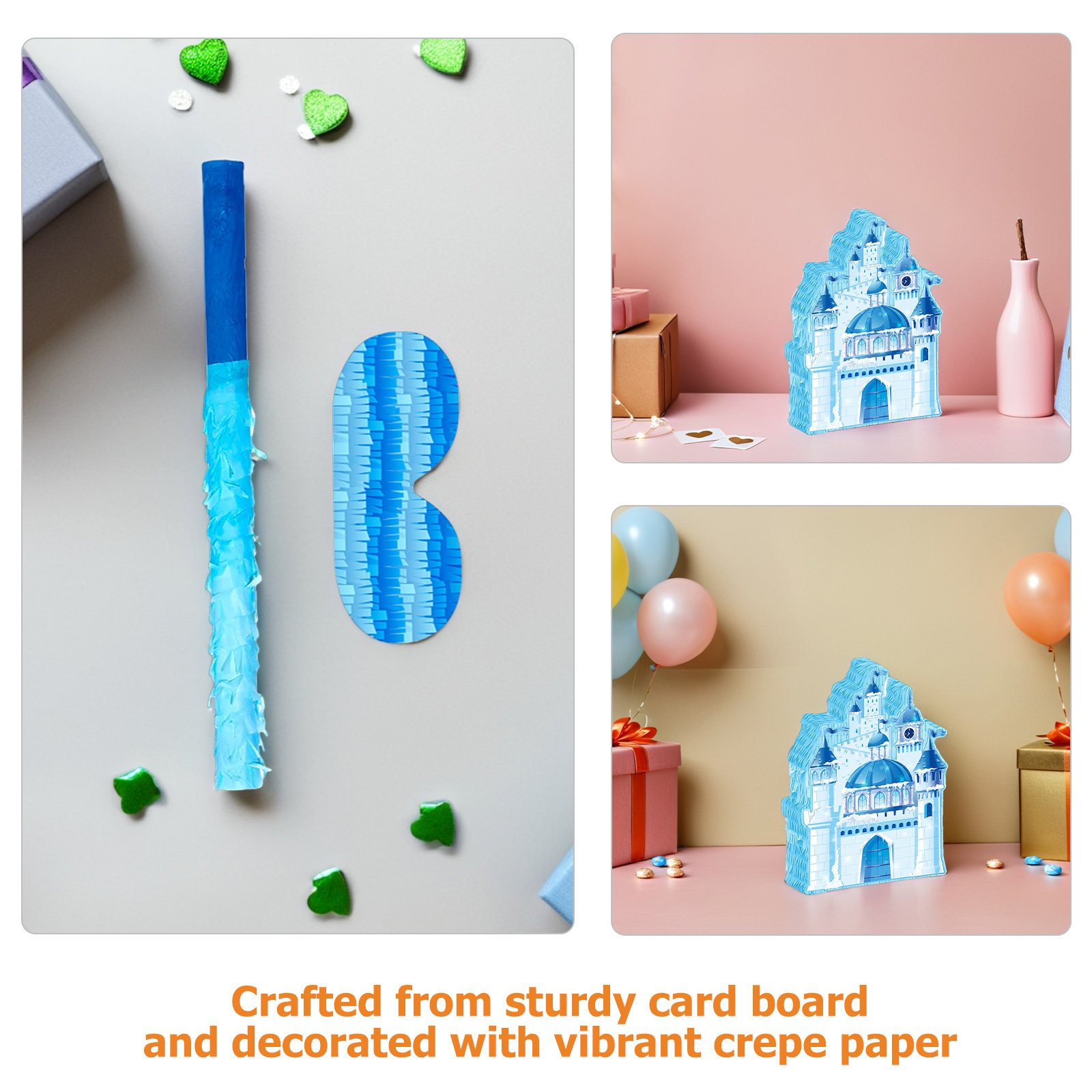 1Set Sturdy Castle Pinata Deco - Party Games Kids Birthday recension och pris