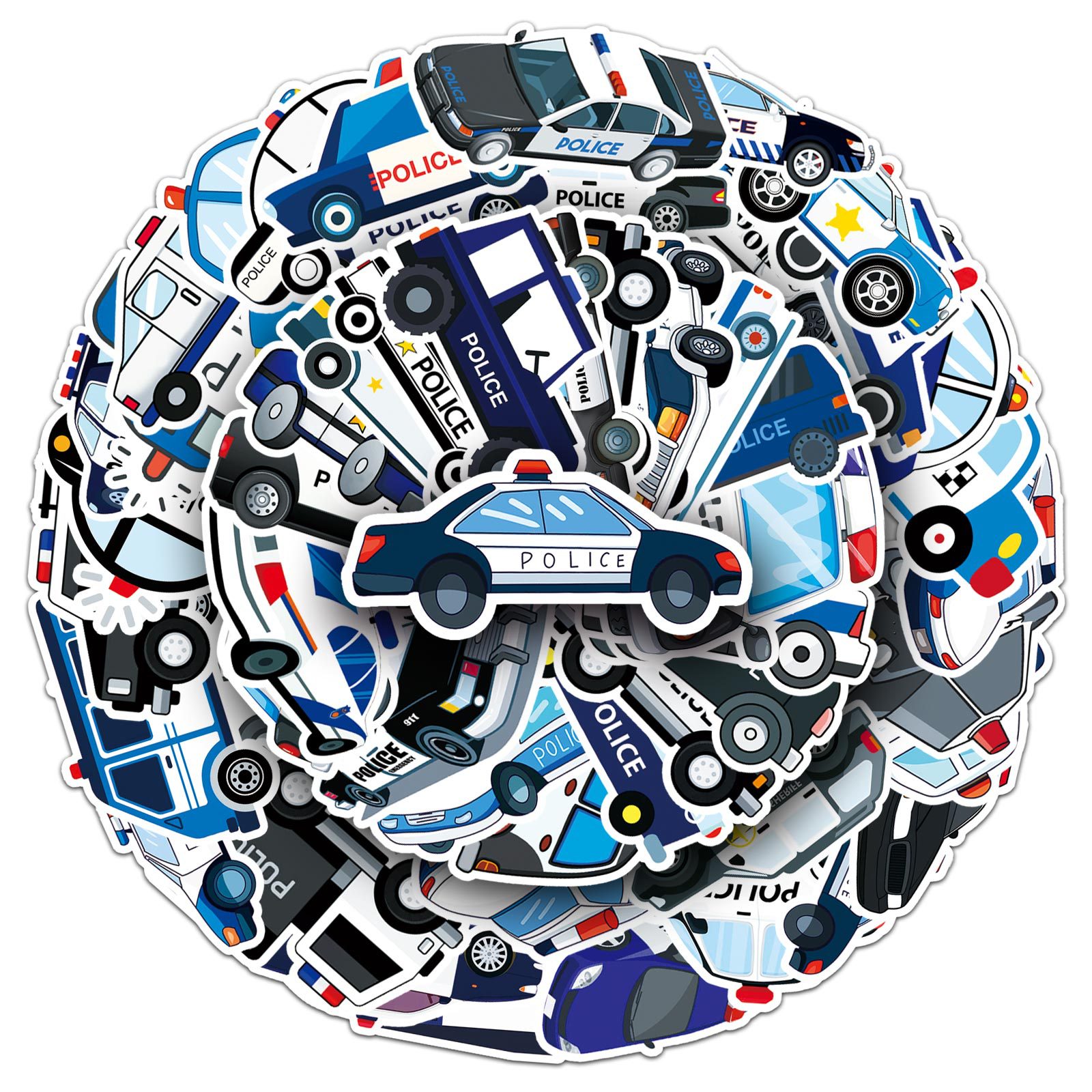 50Pcs Cartoon Police Car Theme - Party Games Kids Birthday recension och pris