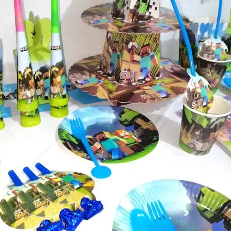 Hot Minecrafte Party Decoratio - Party Games Minecraft recension och pris