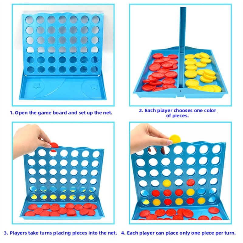 3D Four-in-a-Row Board Game fo - Party Games Kids Indoor recension och pris