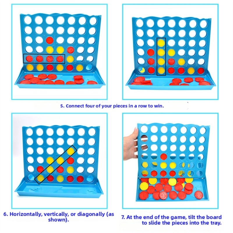 3D Four-in-a-Row Board Game fo - Party Games Kids Indoor recension och pris