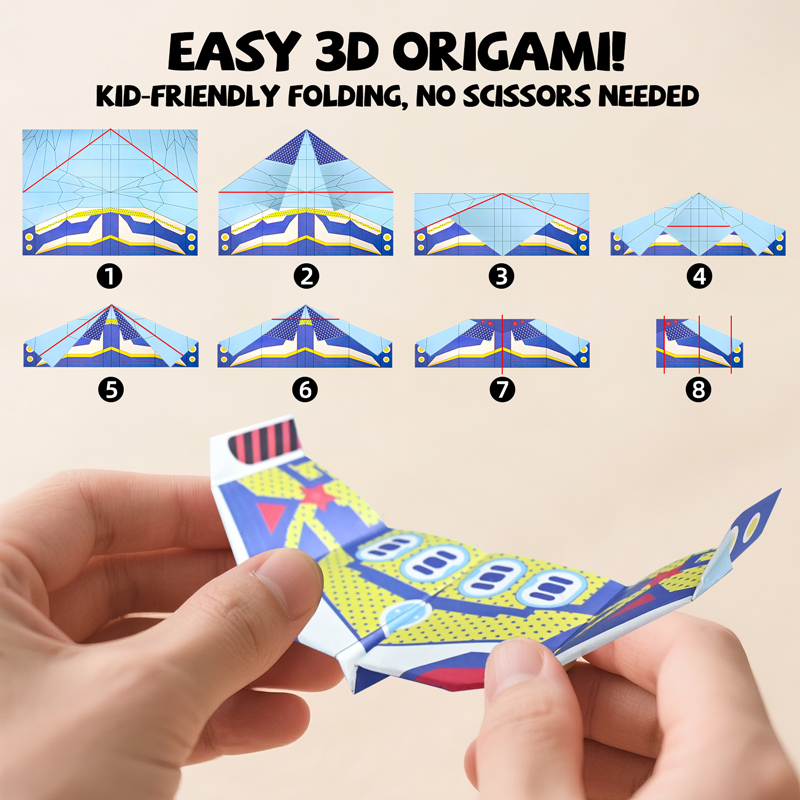36 Sheets Kids Paper Airplane  - Party Games Kids Birthday recension och pris