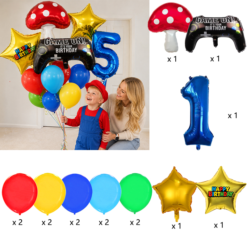 Superbors Game Theme Balloon S - Party Games Mario recension och pris