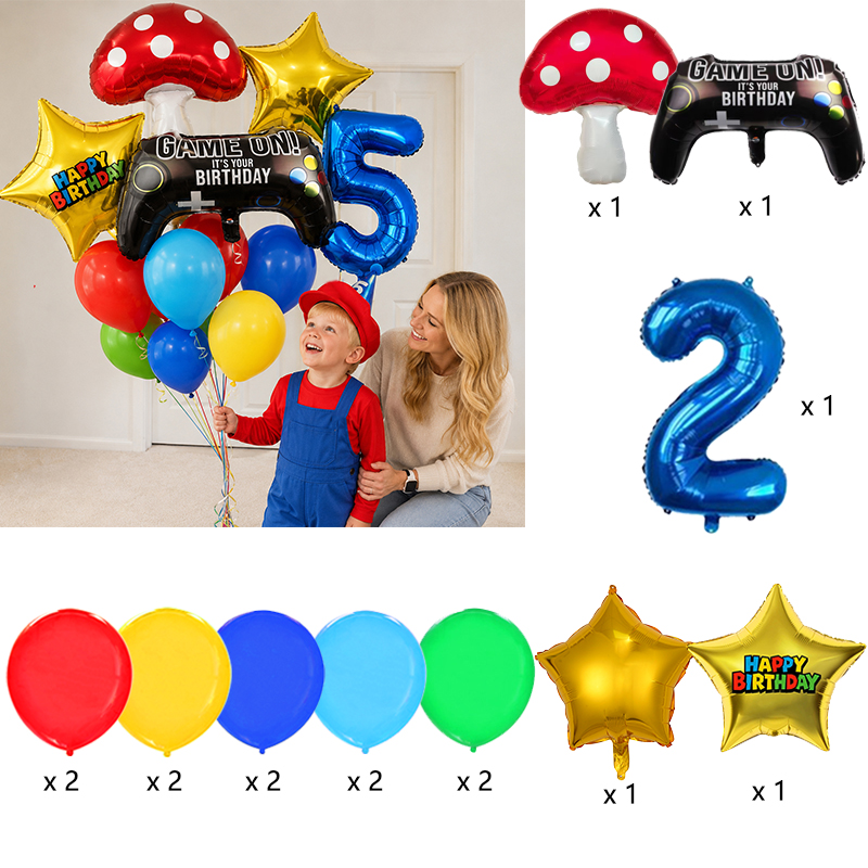 Superbors Game Theme Balloon S - Party Games Mario recension och pris