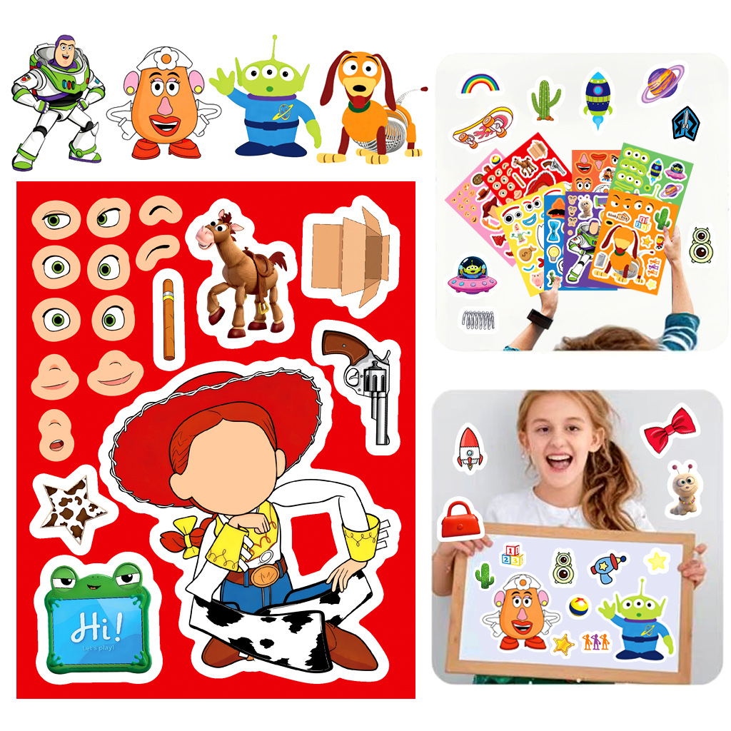 8/16Sheets Make a Face Cartoon - Party Games Children recension och pris