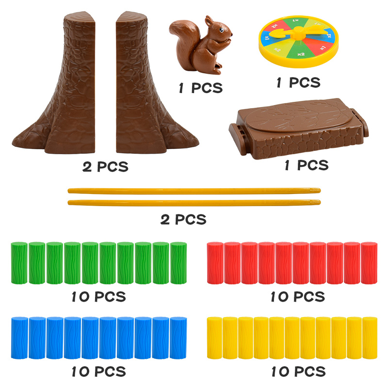 Squirrel Push Log Balance Boar - Party Games Kids Indoor recension och pris