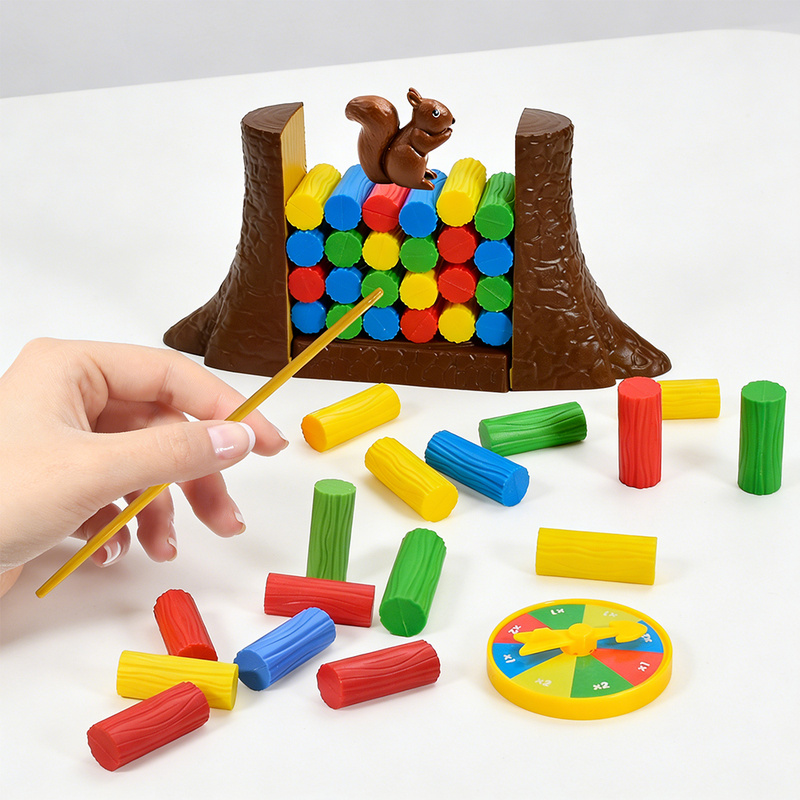 Squirrel Push Log Balance Boar - Party Games Kids Indoor recension och pris
