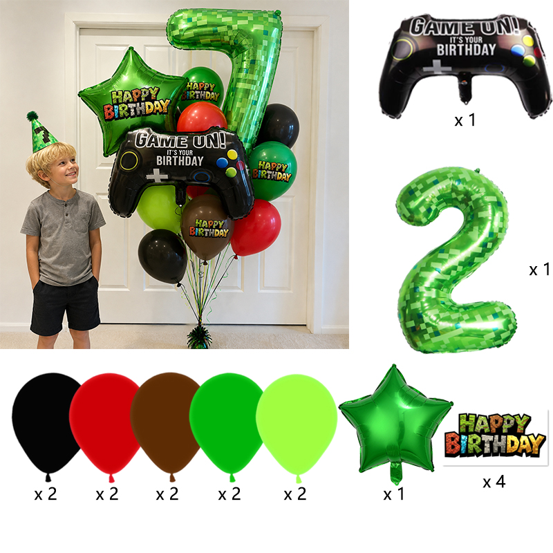Pixel Miner Number Foil Balloo - Party Games Minecraft recension och pris