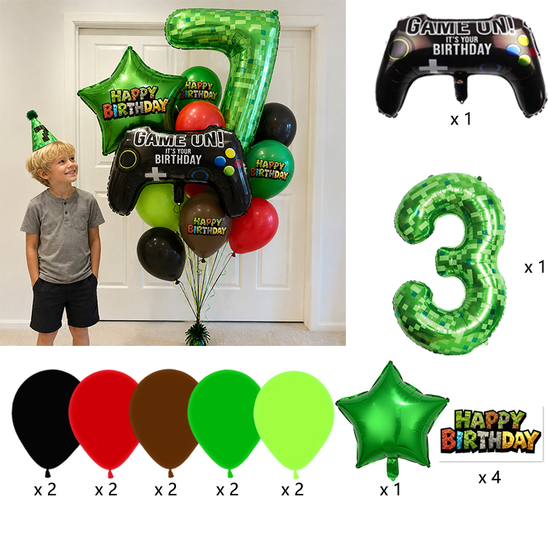 Pixel Miner Number Foil Balloo - Party Games Minecraft recension och pris